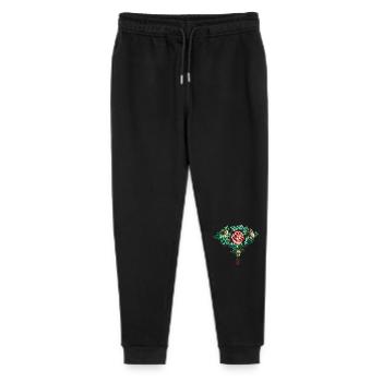 Chinesisch_Blumen_Verbotene Stadt_Pfingstrose1420 - Stanley/Stella Mini Mover Teen Organic Jogging Trousers  - black - Front