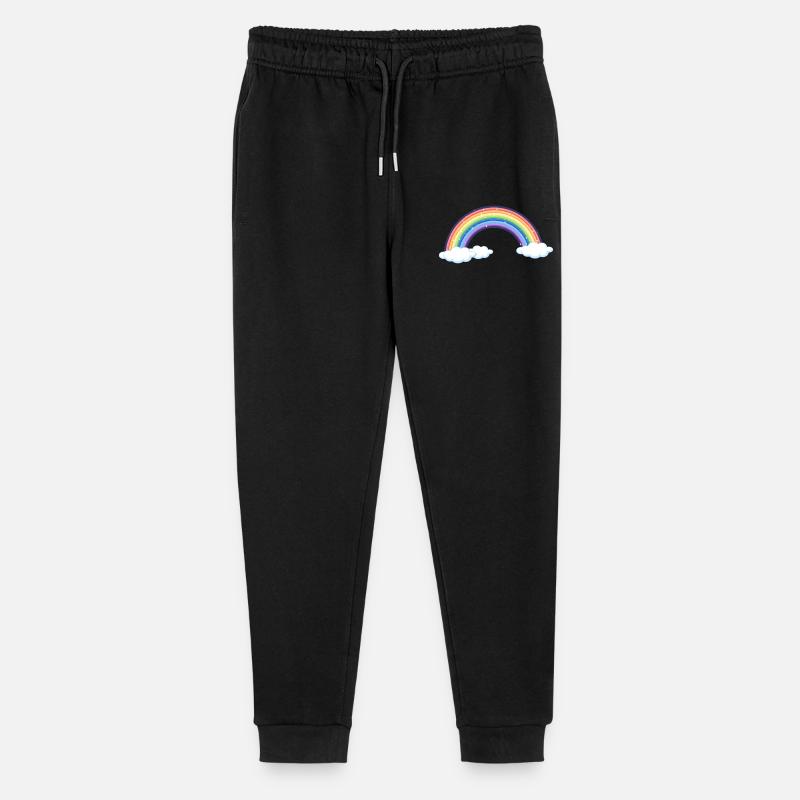 Vibrant Rainbow Over Clouds - Stanley/Stella Mini Mover Teen Organic Jogging Trousers  - black