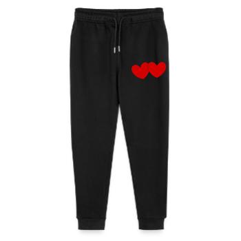 Heart Valentine's Day Gift Valentine's Day - Stanley/Stella Mini Mover Teen Organic Jogging Trousers  - black - Front