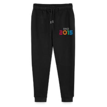 Seit 2015 | Retro-farbenes Geburtstagsjahr - Stanley/Stella Teenager Bio Jogginghose Mini Mover  - Schwarz - Vorne