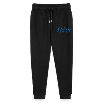 Frohe Weihnachten blau Sterne Engel Christbaum - Stanley/Stella Teenager Bio Jogginghose Mini Mover  - Schwarz - Vorne