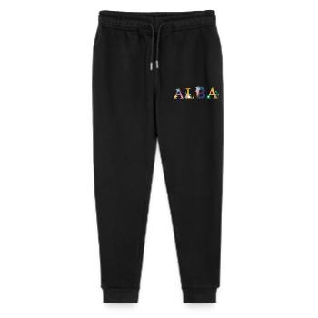 ALBA name decorated with flowers - Stanley/Stella Mini Mover Teen Organic Jogging Trousers  - black - Front
