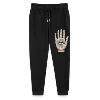 Auge in der Hand Mystisches Symboldesign - Stanley/Stella Teenager Bio Jogginghose Mini Mover  - Schwarz - Vorne