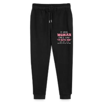 Eine Kluge Frau Sprach: Ich Bin Raus Und Lebte - Stanley/Stella Teenager Bio Jogginghose Mini Mover  - Schwarz - Vorne