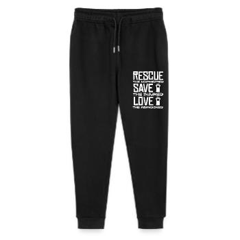 Save the abused, help the injured - Stanley/Stella Mini Mover Teen Organic Jogging Trousers  - black - Front