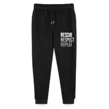 Rescue, Respect, Repeat Statement - Stanley/Stella Mini Mover Teen Organic Jogging Trousers  - black - Front