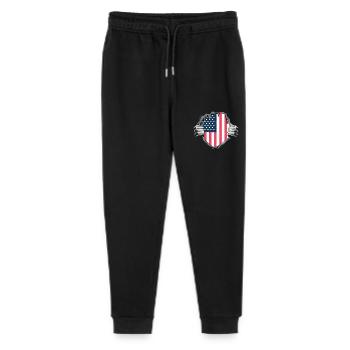 American flag unveiling design - Stanley/Stella Mini Mover Teen Organic Jogging Trousers  - black - Front