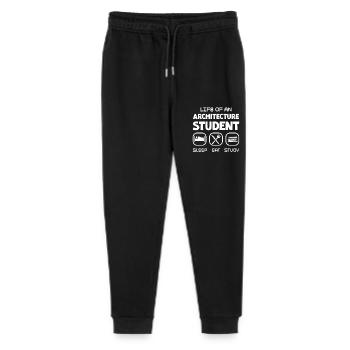 The Life of an Architecture Student: Sleeping - Stanley/Stella Mini Mover Teen Organic Jogging Trousers  - black - Front
