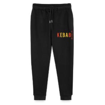 Burger Fast Food Essen Geschenk Spruch Lustiges - Stanley/Stella Teenager Bio Jogginghose Mini Mover  - Schwarz - Vorne