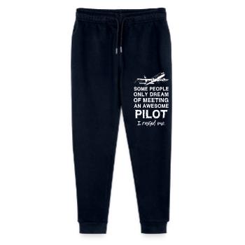 Papa pilote - Pantalon de jogging bio Mini Mover Stanley/Stella Ado  - marine - Devant