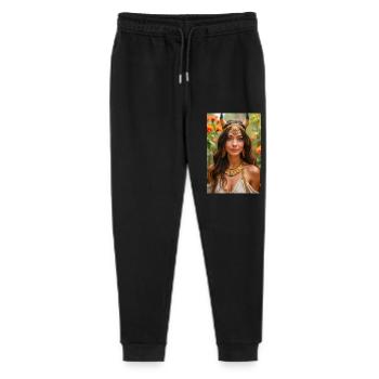 Hathor, golden headdress with sun disk - Stanley/Stella Mini Mover Teen Organic Jogging Trousers  - black - Front