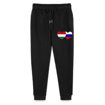 Ungarn Russland Flagge Herz - Stanley/Stella Teenager Bio Jogginghose Mini Mover  - Schwarz - Vorne