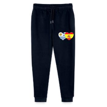 Uruguay Spanien Flagge Herz - Stanley/Stella Teenager Bio Jogginghose Mini Mover  - Navy - Vorne