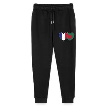 France Bangladesh Flag Heart - Stanley/Stella Mini Mover Teen Organic Jogging Trousers  - black - Front