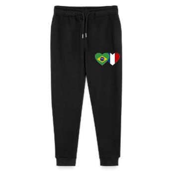Brésil France Flag Coeur - Pantalon de jogging bio Mini Mover Stanley/Stella Ado  - noir - Devant