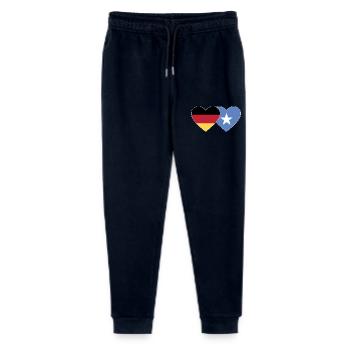 Deutschland Somalia Flagge Herz - Stanley/Stella Teenager Bio Jogginghose Mini Mover  - Navy - Vorne