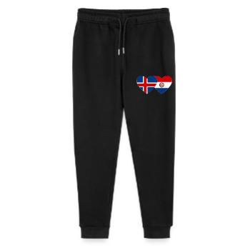 Islande Paraguay Drapeau du Cœur - Pantalon de jogging bio Mini Mover Stanley/Stella Ado  - noir - Devant