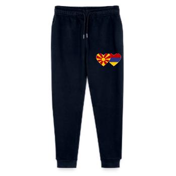 Macedonia Armenia Flag Heart - Stanley/Stella Mini Mover Teen Organic Jogging Trousers  - navy - Front
