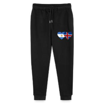 Argentine Islande Drapeau Coeur - Pantalon de jogging bio Mini Mover Stanley/Stella Ado  - noir - Devant