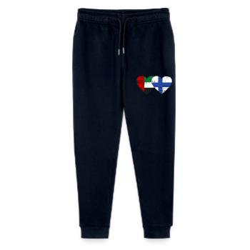 Vereinigte Arabische Emirate Finnland Flagge Herz - Stanley/Stella Teenager Bio Jogginghose Mini Mover  - Navy - Vorne