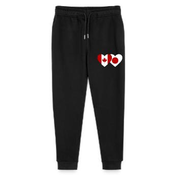 Drapeau du Canada Japon Coeur - Pantalon de jogging bio Mini Mover Stanley/Stella Ado  - noir - Devant