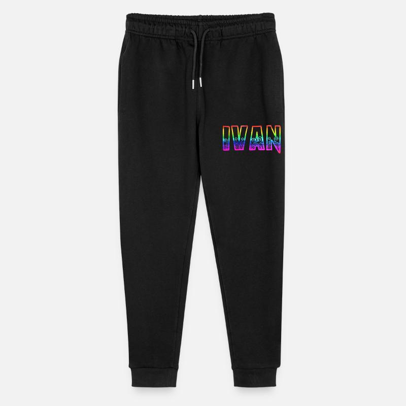Ivan RS Arc-en-ciel - Pantalon de jogging bio Mini Mover Stanley/Stella Ado  - noir