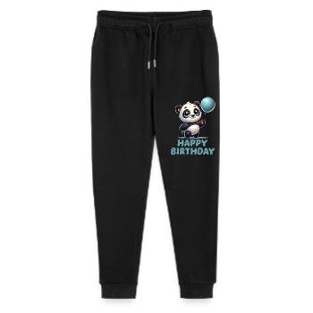 Panda Comic Balloon Birthday - Stanley/Stella Mini Mover Teen Organic Jogging Trousers  - black - Front