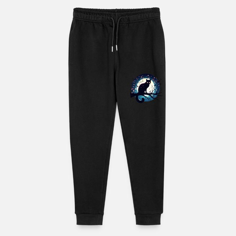 Pleine Lune avec Chat Noir Halloween - Pantalon de jogging bio Mini Mover Stanley/Stella Ado - noir