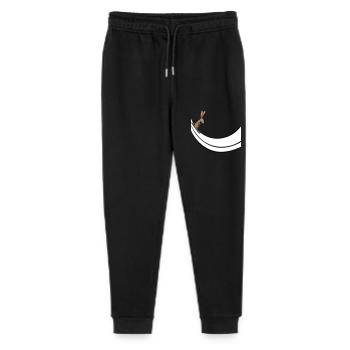 Hase Skihase Skispringen Rampe Ski fahren Schnee - Stanley/Stella Teenager Bio Jogginghose Mini Mover  - Schwarz - Vorne