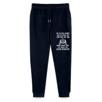 Livre lecture - Pantalon de jogging bio Mini Mover Stanley/Stella Ado  - marine - Devant