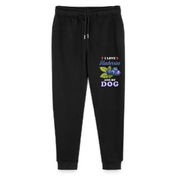 Blueberries and dogs saying - Stanley/Stella Mini Mover Teen Organic Jogging Trousers  - black - Front