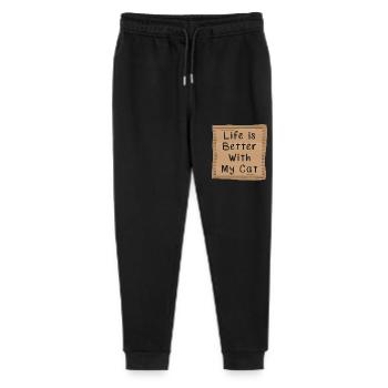 Cat - Stanley/Stella Mini Mover Teen Organic Jogging Trousers  - black - Front