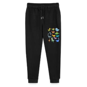 De nombreux dinosaures kawaii - Pantalon de jogging bio Mini Mover Stanley/Stella Ado  - noir - Devant