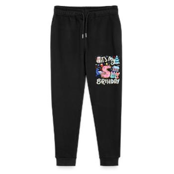 C’est mon beignet de vacances de bonhomme de neige de 5 ans - Pantalon de jogging bio Mini Mover Stanley/Stella Ado  - noir - Devant