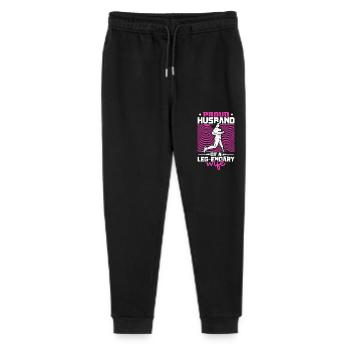 Proud husband - prosthetic leg - Stanley/Stella Mini Mover Teen Organic Jogging Trousers  - black - Front