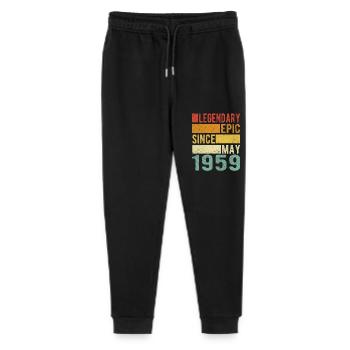 Birthday May 1959 Legendary epic - Stanley/Stella Mini Mover Teen Organic Jogging Trousers  - black - Front