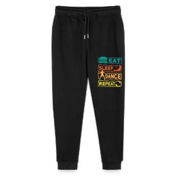 Dancing Gift Eat Sleep Dance Repeat - Stanley/Stella Mini Mover Teen Organic Jogging Trousers  - black - Front
