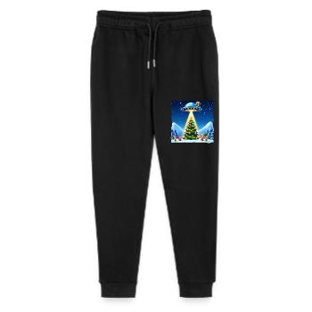 Christmas Alien UFO Imp Abduction - Stanley/Stella Mini Mover Teen Organic Jogging Trousers  - black - Front