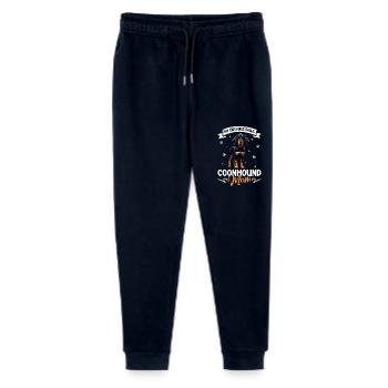 Black and Tan Coonhound Mom - Stanley/Stella Mini Mover Teen Organic Jogging Trousers  - navy - Front