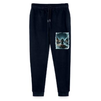 Le Père Givre se promène dans le village glacé - Pantalon de jogging bio Mini Mover Stanley/Stella Ado  - marine - Devant