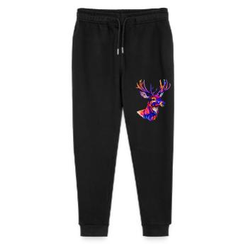 Cerf, le roi de la forêt - Pantalon de jogging bio Mini Mover Stanley/Stella Ado  - noir - Devant