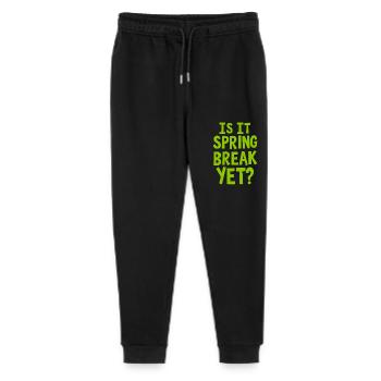 Spring Break Countdown Saying Quote - Stanley/Stella Mini Mover Teen Organic Jogging Trousers  - black - Front