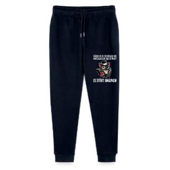 Her breathing is disturbing – Cynical cat in a noble look - Stanley/Stella Mini Mover Teen Organic Jogging Trousers  - navy - Front