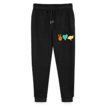 Chickens Rooster Guinea Fowl - Stanley/Stella Mini Mover Teen Organic Jogging Trousers  - black - Front