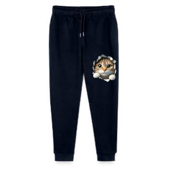 Cat in Hole 1 - Stanley/Stella Mini Mover Teen Organic Jogging Trousers  - navy - Front