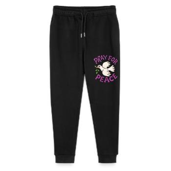 Betet für den Frieden - Stanley/Stella Teenager Bio Jogginghose Mini Mover  - Schwarz - Vorne