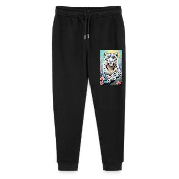 Snow Leopard | Leopard | Predator - Stanley/Stella Mini Mover Teen Organic Jogging Trousers  - black - Front