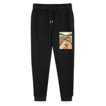 Les amoureux et les fleurs - Pantalon de jogging bio Mini Mover Stanley/Stella Ado  - noir - Devant