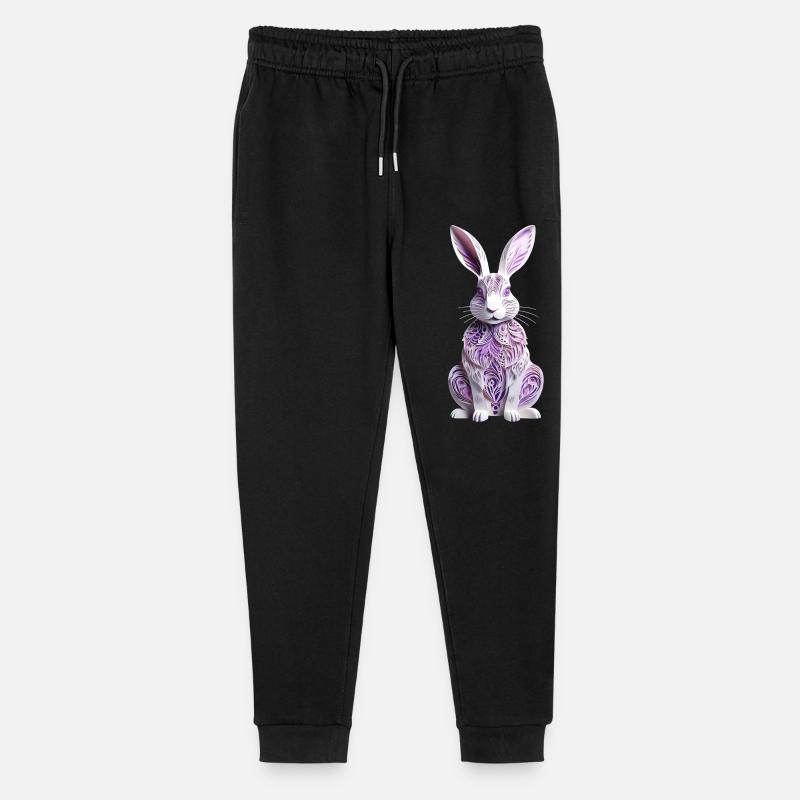 Bunny - Lapin de Pâques en silhouette - Pantalon de jogging bio Mini Mover Stanley/Stella Ado  - noir