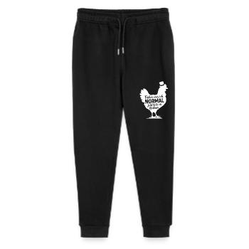 Früher war ich normal jetzt habe ich Hühner - Stanley/Stella Teenager Bio Jogginghose Mini Mover  - Schwarz - Vorne